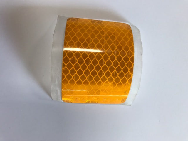 Reflector, Amber Stick-On 2x3.5 in.