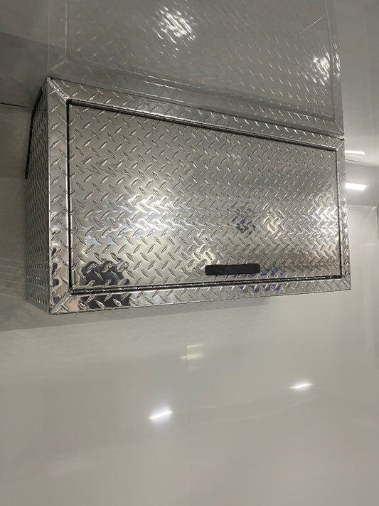 RPM Cabinet, Enclosed Diamond Plate 48" w/ Helmet Rack-